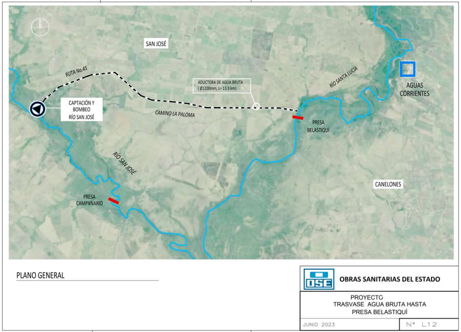 Obra Proyecto Trasvase Agua Bruta desde el río San José hasta la Presa Belastiquí